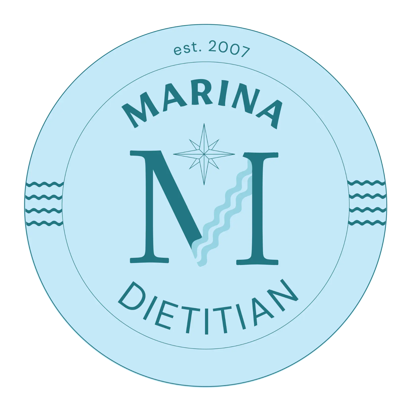 Marina Dietitian Circular Logo Turquoise