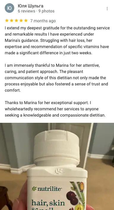 marina dietitian google review 6